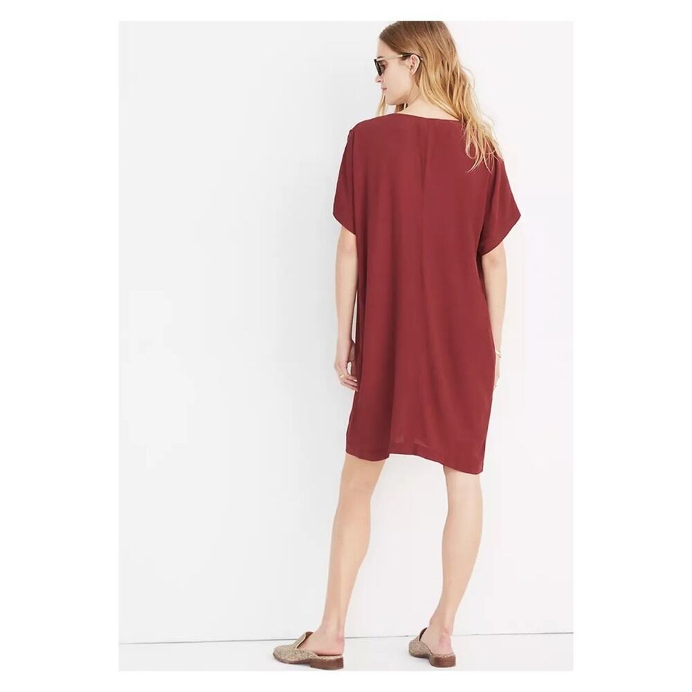 Madewell Burgundy Button Front easy Day Dress Sz.XXS NWT - Picture 3 of 12